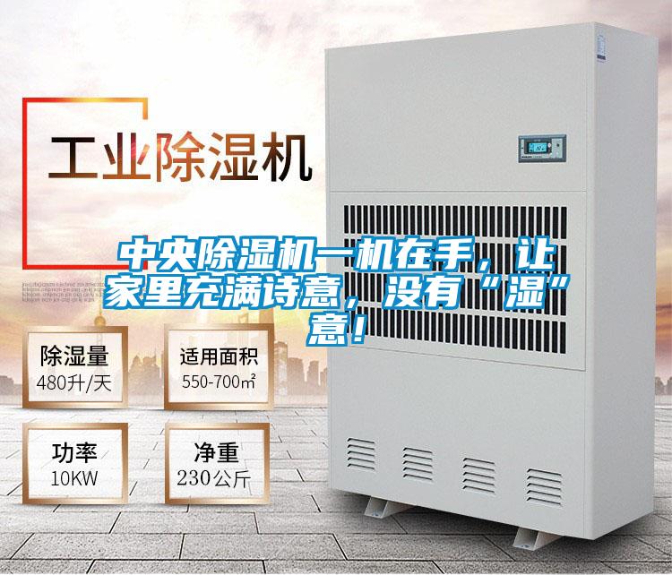 中央除濕機(jī)一機(jī)在手,讓家里充滿詩意,沒有“濕”意!