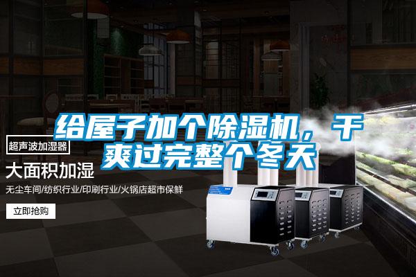 給屋子加個除濕機，干爽過完整個冬天