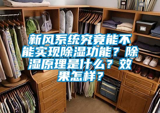 新風系統究竟能不能實現除濕功能？除濕原理是什么？效果怎樣？