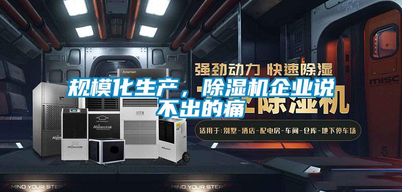 規模化生產，除濕機企業說不出的痛
