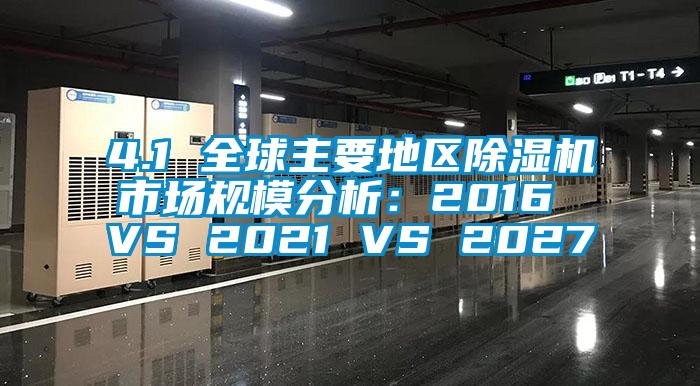 4.1 全球主要地區(qū)除濕機市場規(guī)模分析：2016 VS 2021 VS 2027