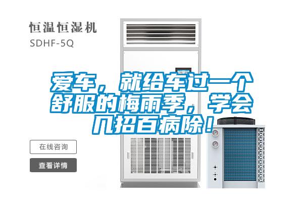 愛車,就給車過一個舒服的梅雨季,學會幾招百病除!