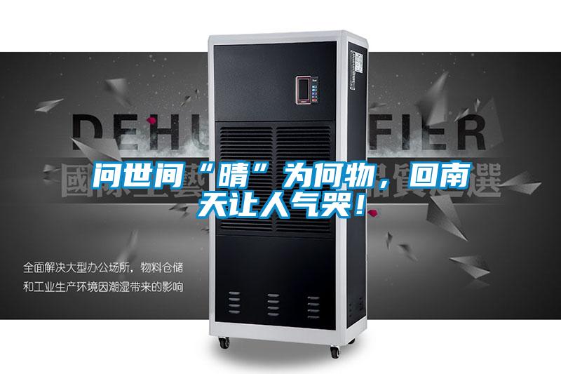 問世間“晴”為何物，回南天讓人氣哭！