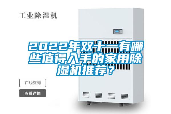 2022年雙十一有哪些值得入手的家用除濕機推薦？