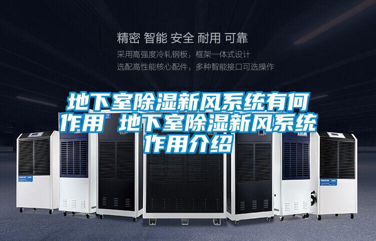 地下室除濕新風系統有何作用 地下室除濕新風系統作用介紹