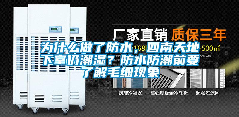 為什么做了防水，回南天地下室仍潮濕？防水防潮前要了解毛細現(xiàn)象