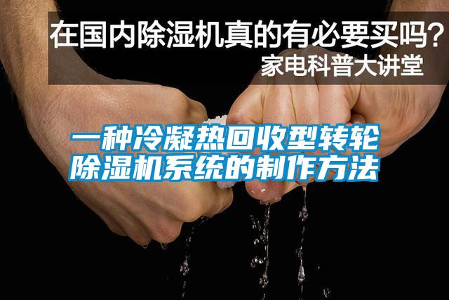 一種冷凝熱回收型轉輪除濕機系統(tǒng)的制作方法
