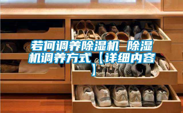 若何調(diào)養(yǎng)除濕機 除濕機調(diào)養(yǎng)方式【詳細(xì)內(nèi)容】