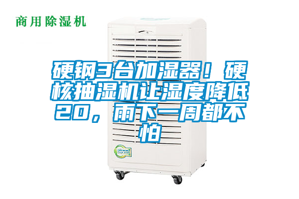 硬鋼3臺(tái)加濕器!硬核抽濕機(jī)讓濕度降低20,雨下一周都不怕