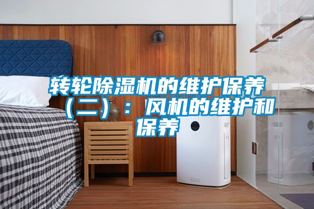 轉(zhuǎn)輪除濕機(jī)的維護(hù)保養(yǎng)(二):風(fēng)機(jī)的維護(hù)和保養(yǎng)